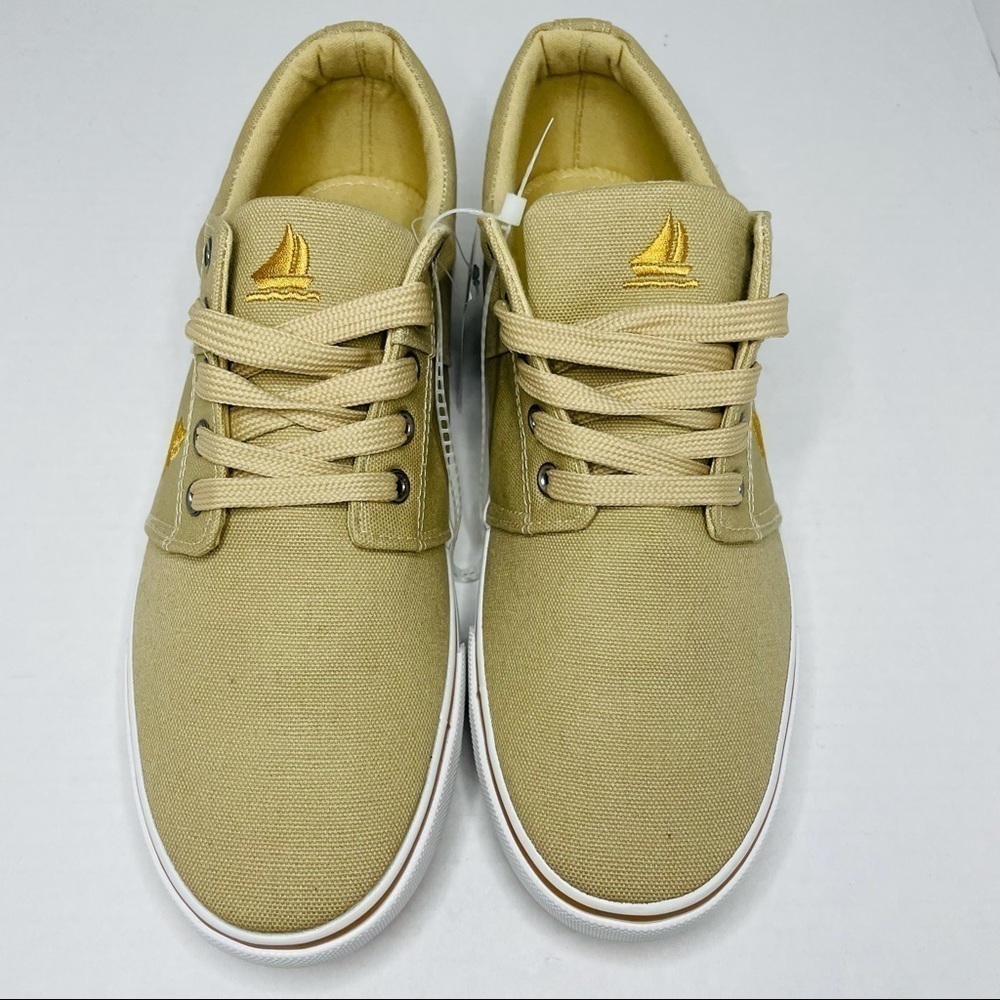 Sail Men's Lace-up Sneakers Style JIB Camel Color. - Picture 2 of 8